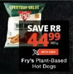 Checkers Fry's Plant-Based Hot Dogs offer