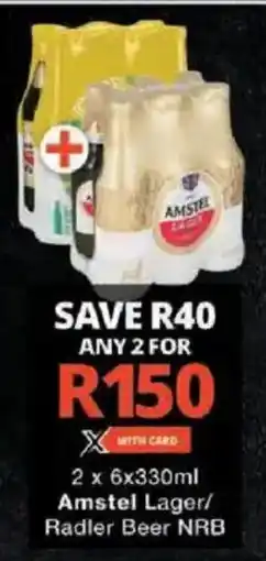 Checkers Amstel Lager/ Radler Beer NRB offer