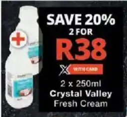 Checkers Crystal Valley Fresh Cream offer