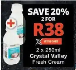 Checkers Crystal Valley Fresh Cream offer