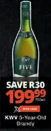 Checkers KWV 5-Year-Old Brandy offer