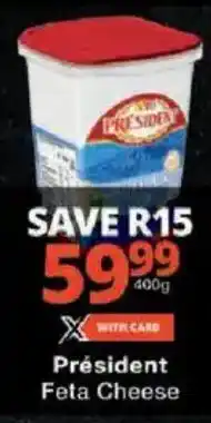 Checkers Président Feta Cheese offer