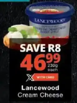 Checkers Lancewood Cream Cheese offer