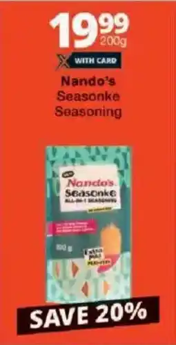 Checkers Nando's Seasonke Seasoning offer