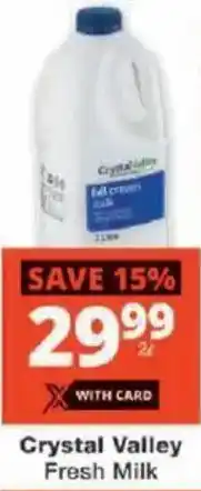 Checkers Crystal Valley Fresh Milk offer