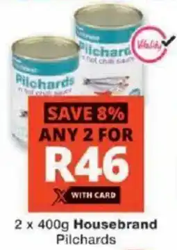 Checkers Housebrand Pilchards offer
