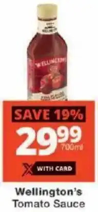 Checkers Wellington's Tomato Sauce offer