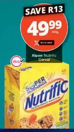Checkers Alpen Nutrific Cereal offer