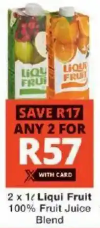 Checkers Liqui Fruit 100% Fruit Juice Blend offer