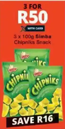 Checkers Simba Chipniks Snack offer