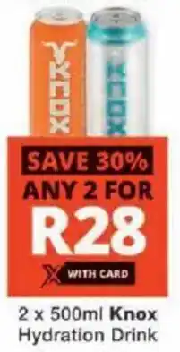 Checkers Knox Hydration Drink offer