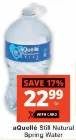 Checkers aQuellé Still Natural Spring Water offer