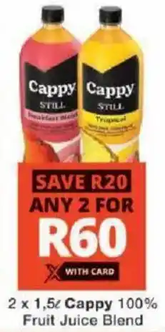 Checkers Cappy 100% Fruit Juice Blend offer