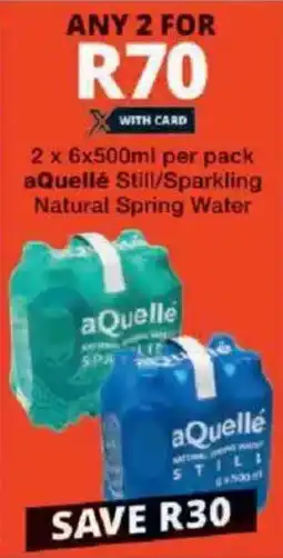 Checkers aQuellé Still/ Sparkling Natural Spring Water offer