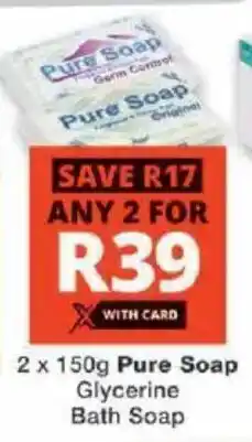 Checkers Pure Soap Glycerine Bath Soap offer