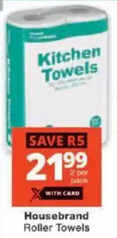 Checkers Housebrand Roller Towels offer