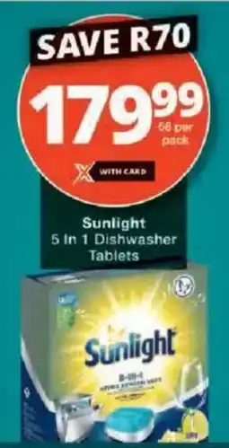 Checkers Sunlight 5 In 1 Dishwasher Tablets offer