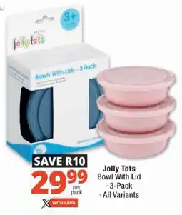 Checkers Jolly Tots Bowl With Lid offer