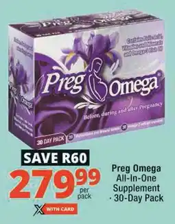 Checkers Preg Omega All-In-One Supplement offer