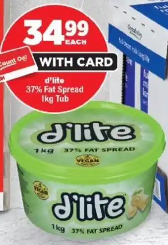 OK Foods D'lite 37% Fat Spread Tub offer