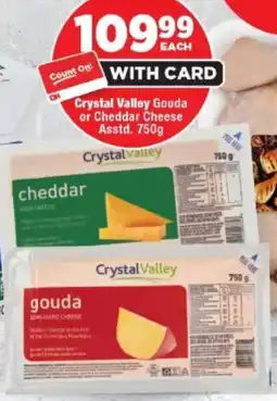 OK Foods Crystal Valley Gouda or Cheddar Cheese Asstd. offer