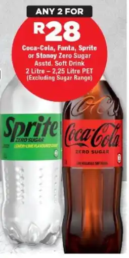 OK Foods Coca-Cola, Fanta, Sprite or Stoney Zero Sugar Asstd. Soft Drink offer