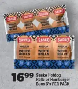 OK Foods Sasko Hotdog Rolls or Hamburger Buns offer