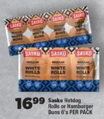 OK Foods Sasko Hotdog Rolls or Hamburger Buns offer