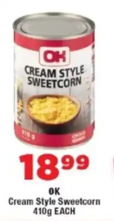OK Foods OK Cream Style Sweetcorn offer