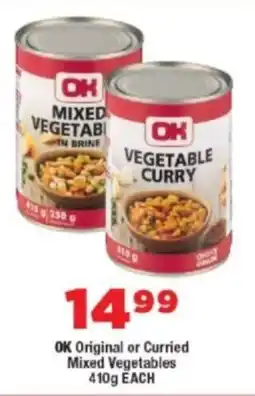 OK Foods OK Original or Curried Mixed Vegetables offer