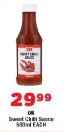 OK Foods OK Sweet Chilli Sauce offer