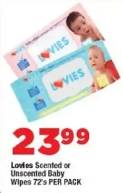 OK Foods Lovies Scented or Unscented Baby Wipes offer