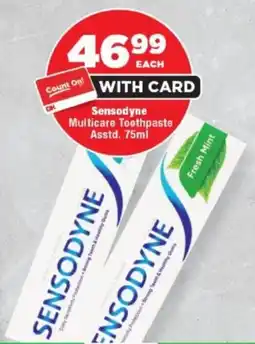 OK Foods Sensodyne Multicare Toothpaste Asstd. offer