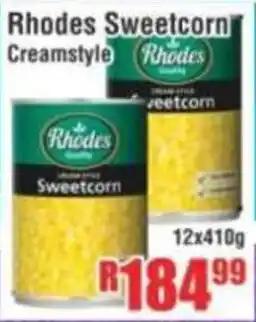 Devland Cash And Carry Rhodes Sweetcorn Creamstyle offer