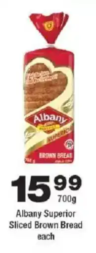 OK Foods Albany Superior Sliced Brown Bread offer