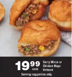 OK Foods Curry Mince or Chicken Mayo Vetkoek offer