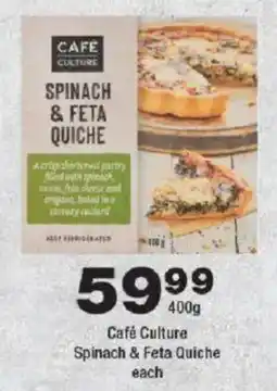 OK Foods Café Culture Spinach & Feta Quiche offer