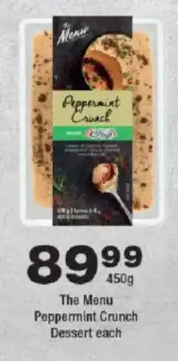 OK Foods The Menu Peppermint Crunch Dessert offer