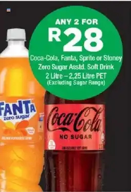 OK Foods Coca-Cola, Fanta, Sprite or Stoney Zero Sugar Asstd. Soft Drink offer