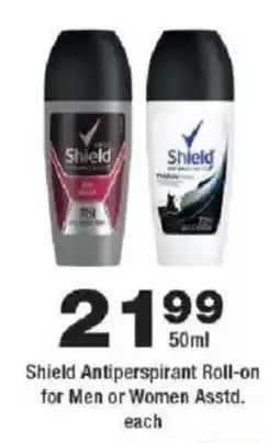 Shield Antiperspirant Roll-on for Men or Women Asstd.