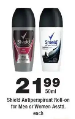 OK Foods Shield Antiperspirant Roll-on for Men or Women Asstd. offer