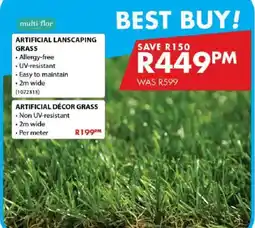 Chamberlain Multi-flor artificial lanscaping grass offer