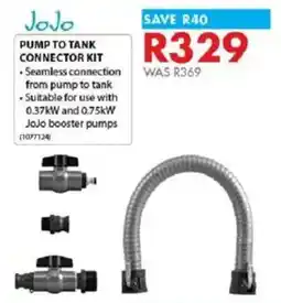 Chamberlain Jojo pump to tank connector kit offer