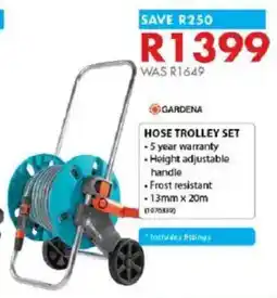 Chamberlain Gardena hose trolley set offer