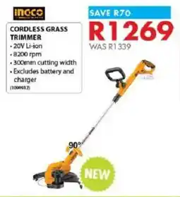 Chamberlain Ingco cordless grass trimmer offer