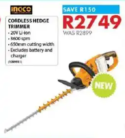 Chamberlain Ingco cordless hedge trimmer offer