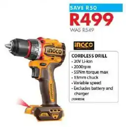 Chamberlain Ingco cordless drill offer