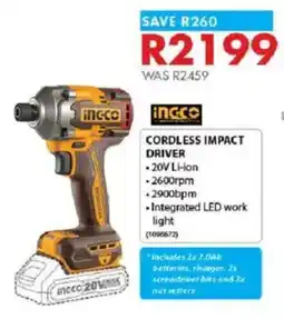 Chamberlain Ingco cordless impact driver offer