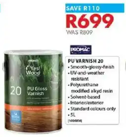 Chamberlain Promac pu varnish 20 offer