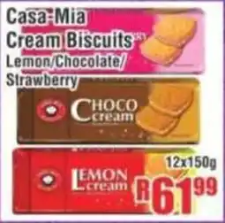 Devland Cash And Carry Casa-Mia Cream Biscuits Lemon/ Chocolate/ Strawberry offer
